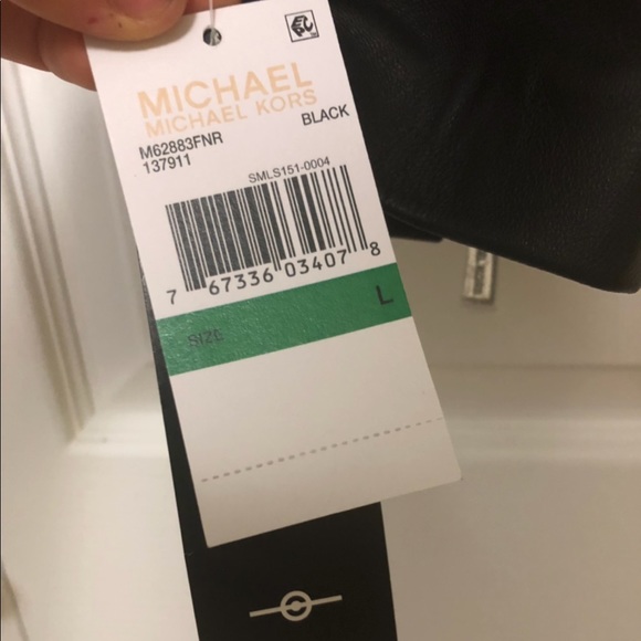 Michael Kors Black Genuine Motorcycle Jacket - Picture 8 of 8